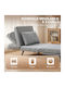 Armchair Bed Light Grey 75x88x78cm