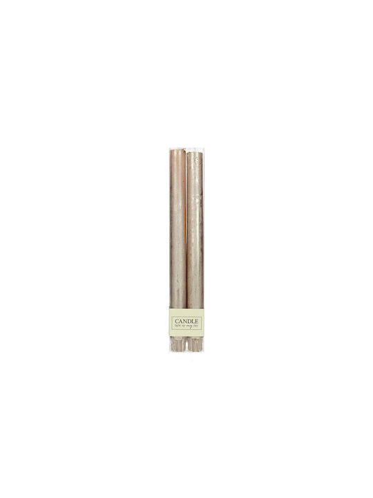 Zaros Decorative Ecru Taper Candle 4 Pieces