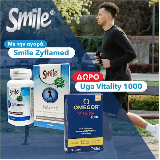 AM Health Zyflamed + UGA Omegor Vitality Supplement for Immune System Support 60 Capsules 30 Softgels