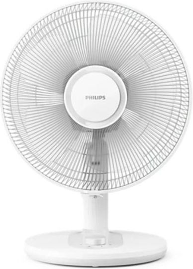 Philips Настолен Вентилатор 25W Диаметър 15cm Бял