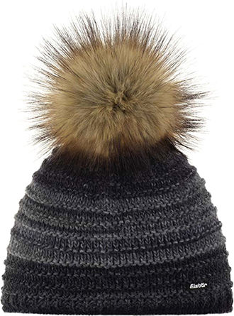 Lux Pom Pom Beanie Γυναικείος Σκούφος Πλεκτός σε Γκρι χρώμα