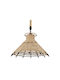Tradesor Deckenleuchte Boho Raster mit Lampenbirnensockel 46x23cm