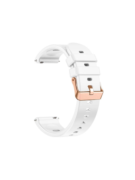 Curea din silicon Rose Gold cu închidere Xiaomi Watch S4 41mm White
