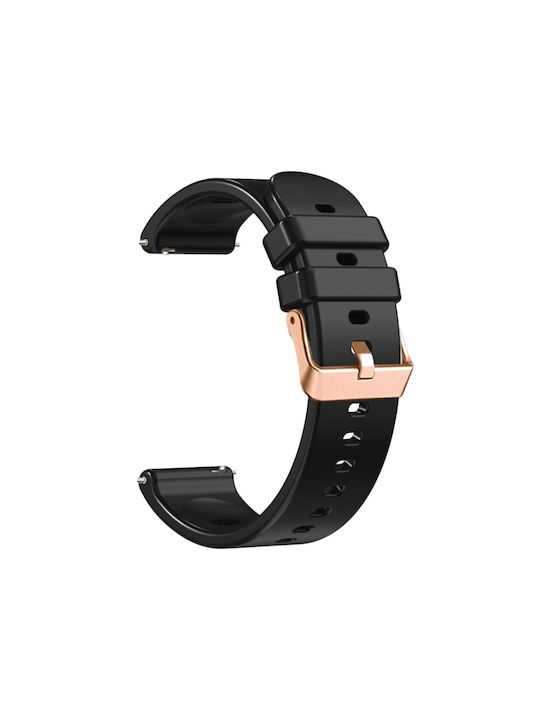 Силиконова каишка Rose Gold закопчалка Xiaomi Watch S4 41mm Black