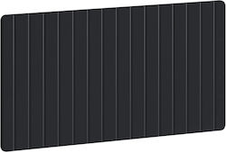 vidaXL Дървено Черно Табло за легло 100x50cm