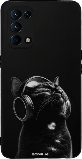 Sonique Men's Edition Mobile Phone Case Oppo Find X3 Lite 5g Audio Kitten Black