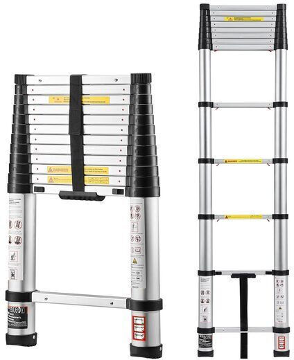Scară Telescopică Din Aluminiu Simplă Cu 13 Trepte Înălțime Maximă 3.8m
