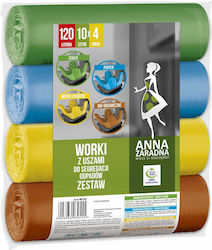 Stella Biologisch Abbaubare Müllsäcke mit Griffen 120lt Packung 4x10τμχ