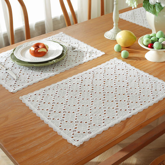 FRIPIA Σουπλά Υφασμάτινο Λευκό 45x30cm FRIPIA Σουπλά Υφασμάτινο Λευκό 45x30cm