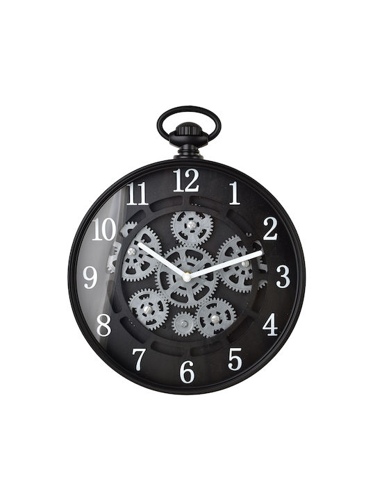 Mondex Leise Wanduhr Schwarz 30x37cm