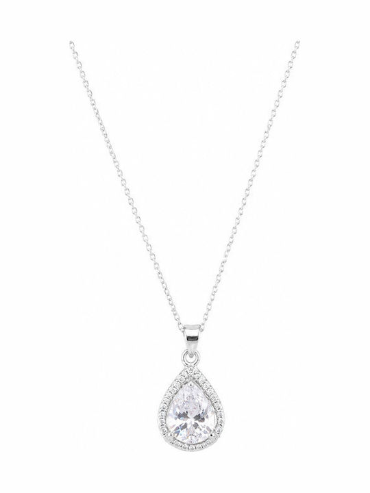 Jooliete Halskette Rosette aus Vergoldetem Silber mit Zirkon