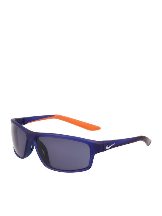 Nike Rabid 22 Unisex Sunglasses with Blue Horn-Rimmed Frame and Blue Lens S72131811