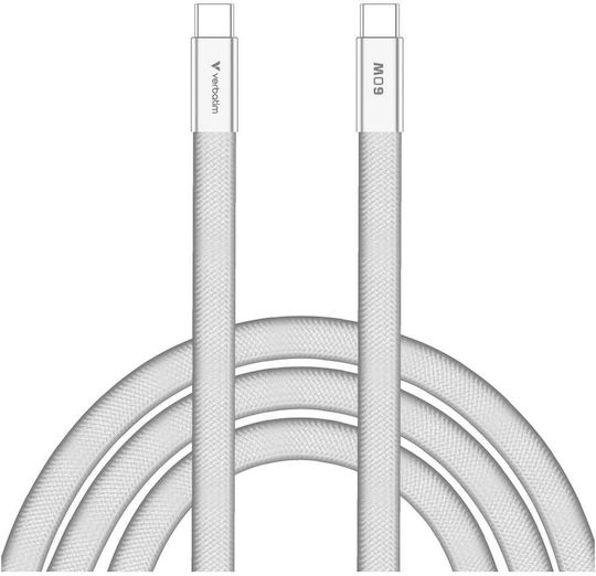 Verbatim USB 2.0 Cable USB-C Male - USB-C 60W PD White 1.2m 30274