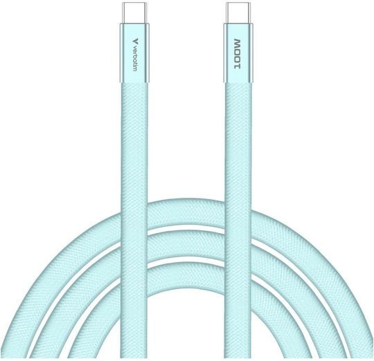 Verbatim USB 2.0 Cable USB-C Male - USB-C 100W PD Blue 1.2m 30276