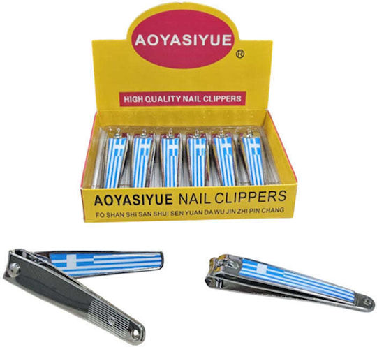 Aoyasiyue Large Nail Clipper Greek Flag 12 Pieces 9.5cm Nail Clippers