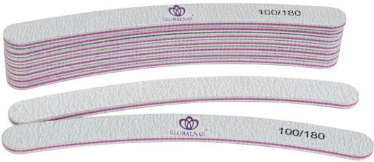 Globalnail Nagelfeilen Banana Doppelseitig 100/180 50 Stück Nail File 50 Stück