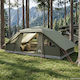 vidaXL Family Camping Tent Storage Green with D...
