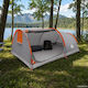 vidaXL Camping Tent Tunnel Mountaineering Grey 4 Seasons for 1 Person Waterproof 3000 mm 227x153x95 cm