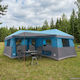 vidaXL Family Camping Tent Blue with Double Clo...