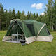 vidaXL Camping Tent Green with Double Cloth 4 S...