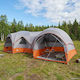 vidaXL Family Camping Tent Grey with Double Clo...