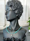 Ezera Vergoldetes Choker mit Zirkon Blau