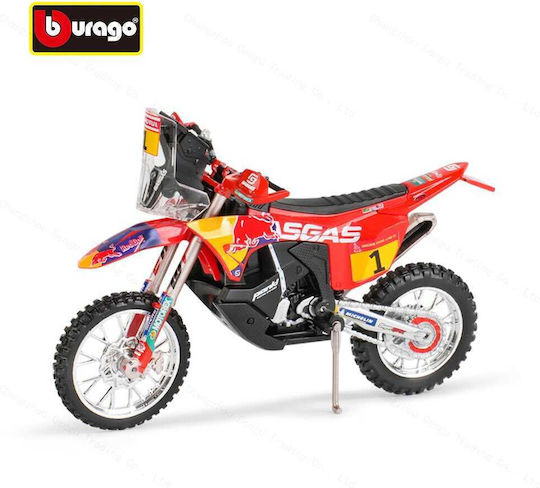 2023 Gasgas Rx450f Model Motocicletă #1 Dakar Rally 2023 Scara 1/18 Roșu Galben