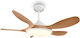 Trio Lighting Flen Ceiling Fan 108cm With Light Brown / White
