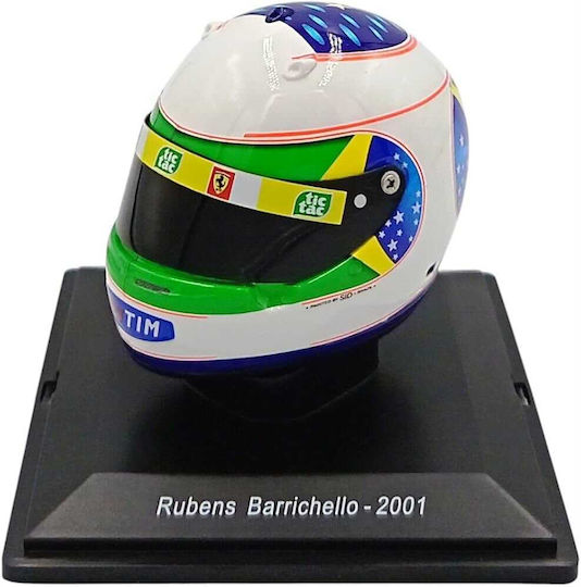 Model Casca Formula 1 Rubens Barrichello 2001 Gp Brazilia Scara 1/5 Multicolor