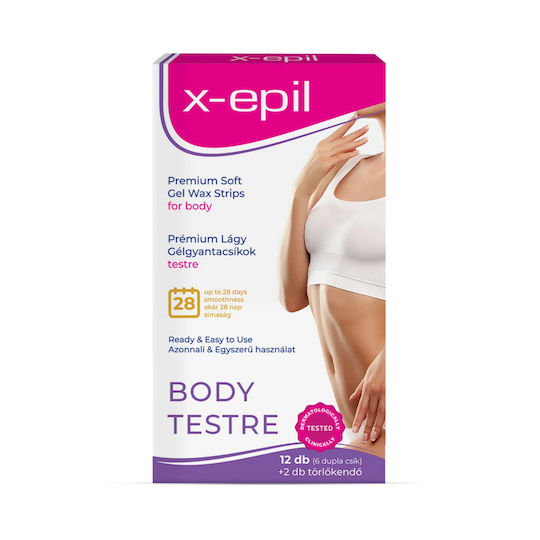 x-epil Benzi Depilatoare Premium Moi Pentru Pieli Sensibile 20 Bucăți