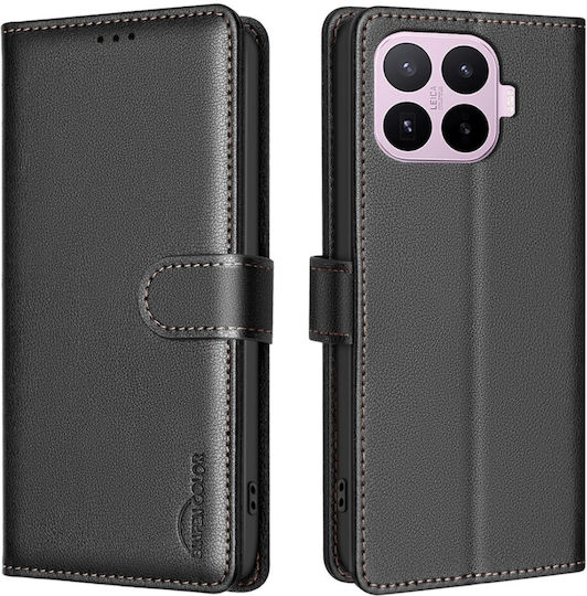 Xiaomi 17t Pro 5g Binfen Case Color Bf32 Flip Wallet Synthetic Leather Pu Tpu Black Rfid Wallet Stand
