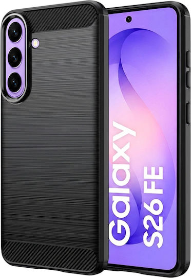 Techsuit Carbon Silicone Back Cover Black for Samsung Galaxy S26 FE / S25 FE