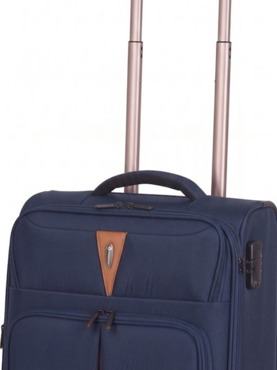 Diplomat Venice Cabin Fabric Suitcase Blue with...