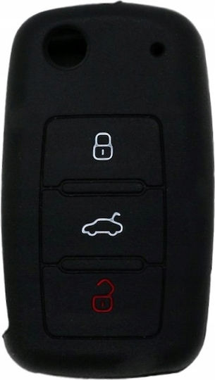 Silikon Schlüssel Schutzhülle VW Skoda Seat Schwarz