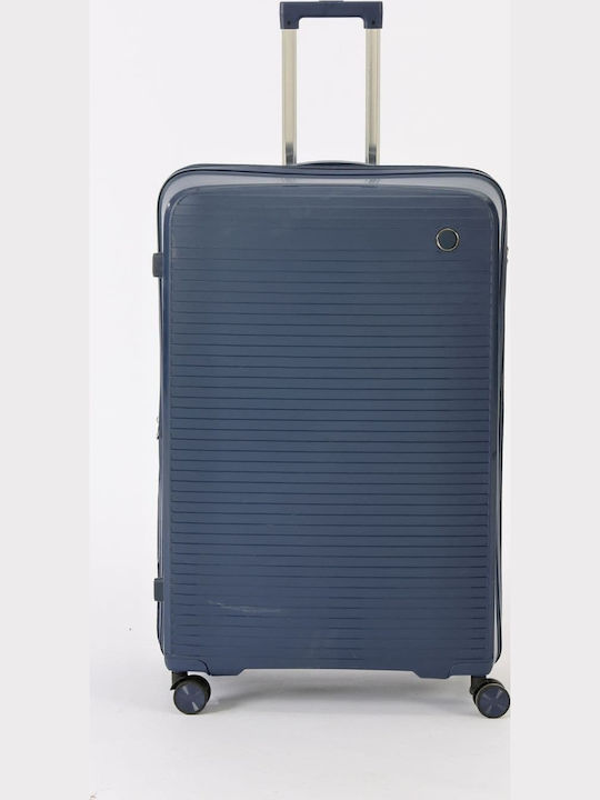 Olia Home Large Hard Blue Suitcase 85cm