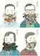 Ruled Notebook 20 Paper Sheets Joytop Men Fabulous Flower Beards (Miscellaneous Designs)