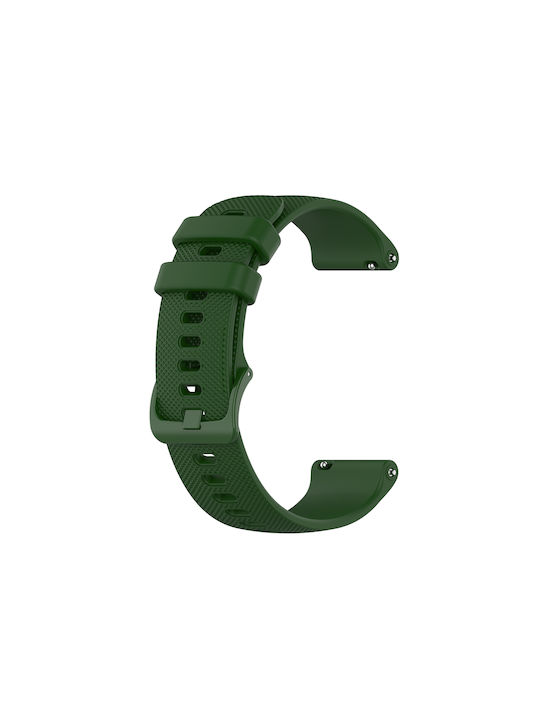 Samsung Galaxy Watch Active 2 40mm 44mm 20mm Checkered Watch Strap Silicone Amy Green