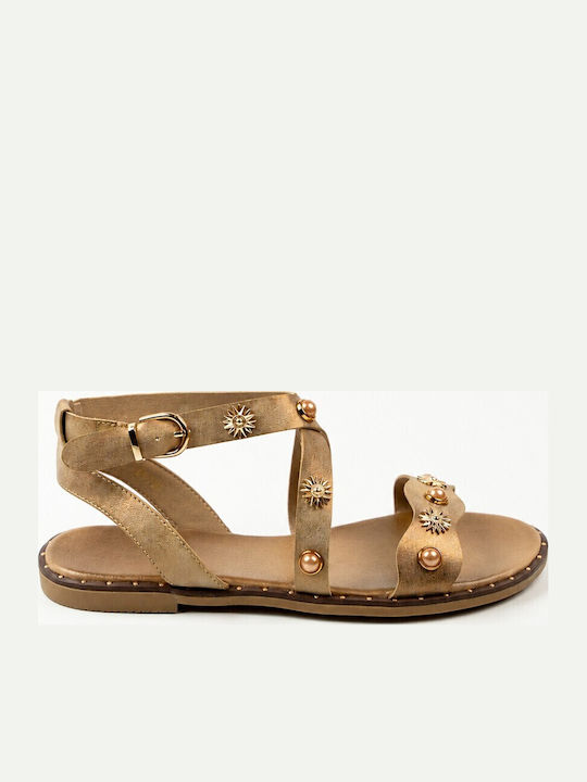Fshoes Women's Flat Sandals Beige