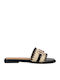 Damen Flache Sandalen Schwarz