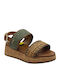Sandale Casual Damă Flatforme Kaki