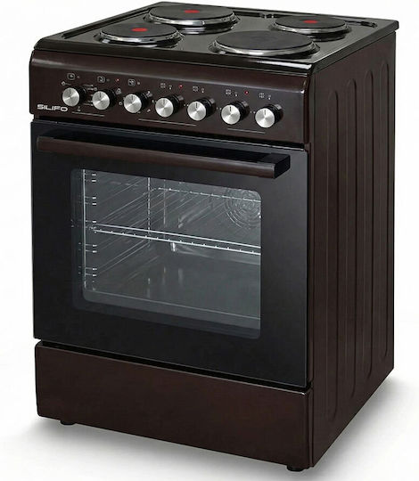 Aragaz 65lt cu Plite Emailate L60cm. Maro