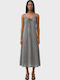 Summer Maxi Slip Dress Granite Grey