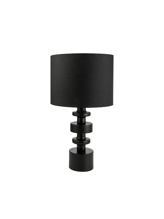 Zen Collection Metal Table Lamp with Black Shade and Base