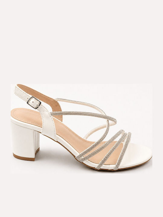 Fshoes Sandals with Strass White