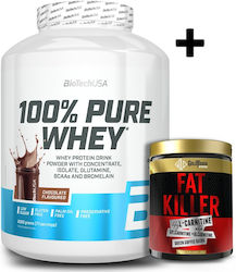 Biotechusa 100% Чиста Суроватка 2000гр + Goldtouch Nutrition Fat Killer L-карнитин 200гр Карамел Капучино