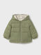 Kids Casual Short Hooded Jacket Green Light