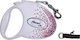 Flexi Foldable Dog Leash/Lead Strap Glam Splash in White Colour 5m up to 25kg