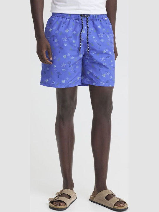 Blend Men's Swimwear Blue Shorts with Patterns