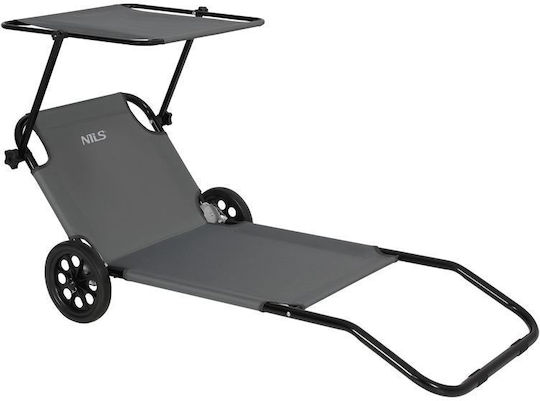 Nils Strandstühle Grau 148cm Set 2 Stück
