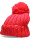 Beanie Damen Strickmütze in Fuchsie Farbe
